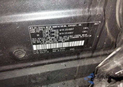 2021 Toyota Rav4 Hybrid Le z USA, uszkodzony, nr VIN 4T3LWRFV9MU033356